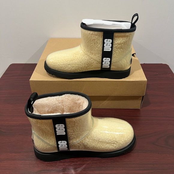 Ugg, Girls, Classic Clear Mini, 1112386K, Cream & Black - Picture 7 of 12